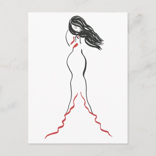 Carte Postale Sirène Abstraite (Devant)