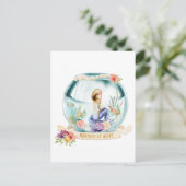 Carte Postale Sirène au coeur (Debout devant)