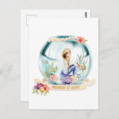 Carte Postale Sirène au coeur (Devant / Derrière)