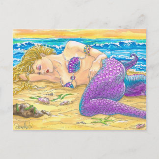 Carte Postale Sirène couchant