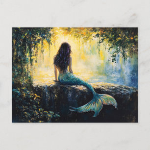 Carte Postale Sirène dans la peinture de l'anse