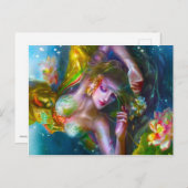 Carte Postale Sirène de fleurs (Devant / Derrière)