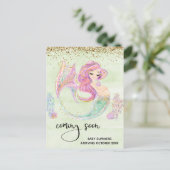 Carte Postale Sirène De Grossesse Prochainement Faire-part (Debout devant)