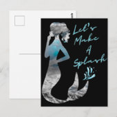 Carte Postale Sirène de l'océan Faisons des éclaboussures (Devant / Derrière)