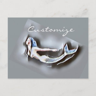 Carte Postale Sirène de natation Thunder-Cove Grey