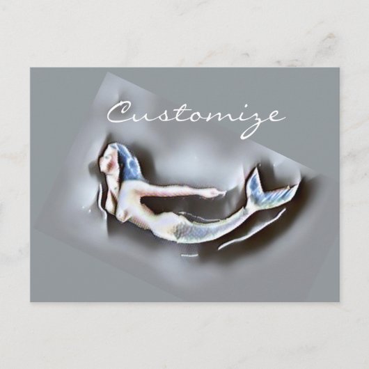 Carte Postale Sirène de natation Thunder-Cove Grey (Devant)
