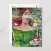 Carte Postale Sirène de printemps (Devant / Derrière)