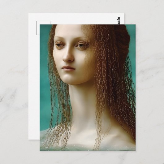 Carte Postale Sirène de style Renaissance (Devant / Derrière)