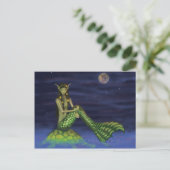 Carte Postale Sirène de trempage fin sur Turtle Back (Debout devant)