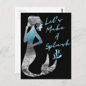 Carte Postale Sirène d'océan Faisons un éclaboussure (Devant / Derrière)