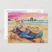 Carte Postale Sirène en vacances (Devant / Derrière)