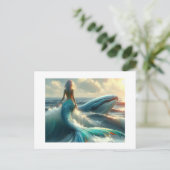 Carte Postale Sirène et compagnon, (Debout devant)