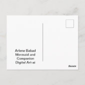 Carte Postale Sirène et compagnon, (Dos)