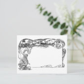 Carte Postale Sirène et mouettes (Debout devant)