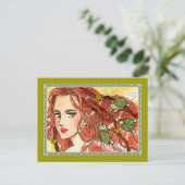 Carte Postale Sirène et tortues (Debout devant)