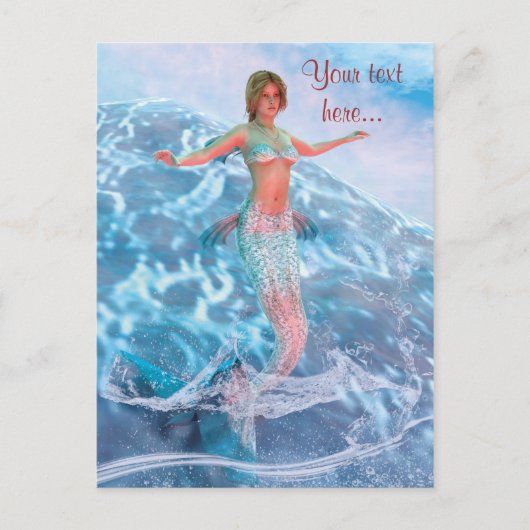 Carte Postale Sirène Fantastique (Devant)