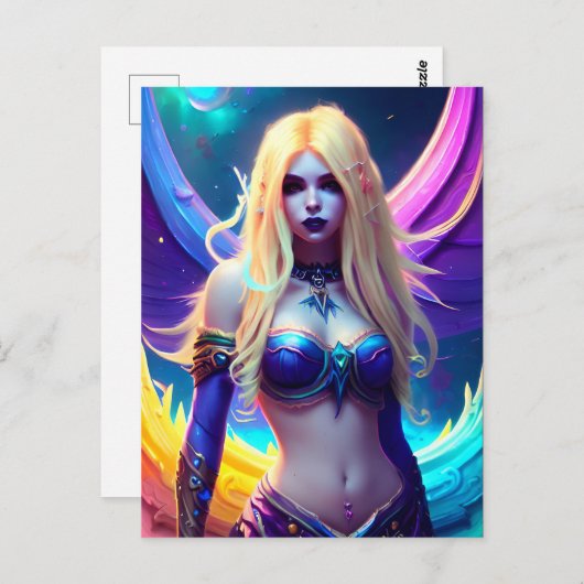 Carte postale Sirène Imaginaire (Devant / Derrière)