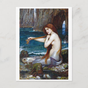 Carte Postale Sirène, John William Waterhouse