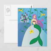 Carte Postale Sirène mignonne (Devant / Derrière)