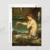 Carte Postale Sirène par John William Waterhouse (Devant / Derrière)