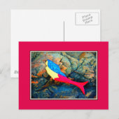 Carte Postale sirène rouge et bleue (Devant / Derrière)