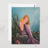 Carte Postale Sirène Sous La Mer (Devant / Derrière)