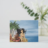 Carte postale Sirène sur la plage (Debout devant)