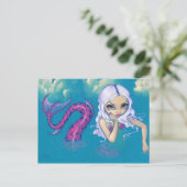 Carte postale "Sirène tachetée rose" (Debout devant)