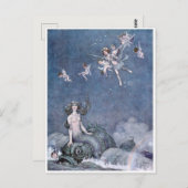 Carte Postale Sirène vintage (Devant / Derrière)