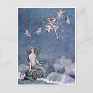 Carte Postale Sirène vintage