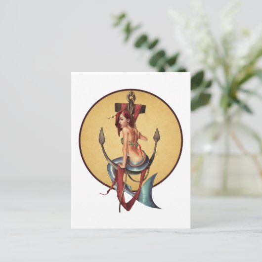 Carte Postale Sirène vintage (Debout devant)