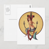 Carte Postale Sirène vintage (Devant / Derrière)