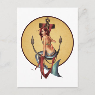 Carte Postale Sirène vintage