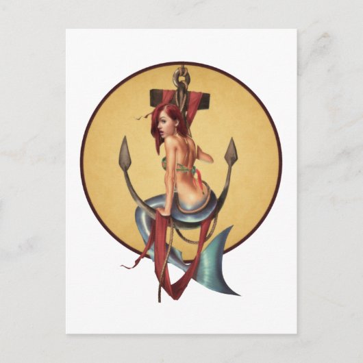Carte Postale Sirène vintage (Devant)