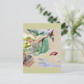 Carte Postale Sirène vintage en couleur (Debout devant)