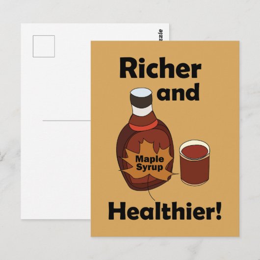 Carte Postale Sirop d'érable plus riche et plus sain (Devant / Derrière)