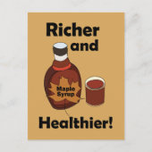 Carte Postale Sirop d'érable plus riche et plus sain (Devant)