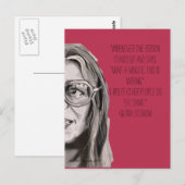 carte postale Sisterhood series - Gloria (Devant / Derrière)