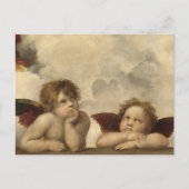 Carte Postale Sistine Madonna Angels par Raphael (Devant)