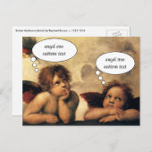 Carte Postale Sistine Madonna Angels par Raphael Sanzio (Devant / Derrière)