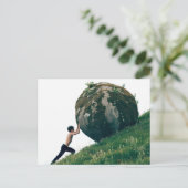 Carte postale Sisyphus Rollder Boulder up Hill (Debout devant)