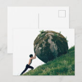 Carte postale Sisyphus Rollder Boulder up Hill (Devant / Derrière)