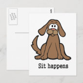 Carte Postale Sit Happens (Devant / Derrière)