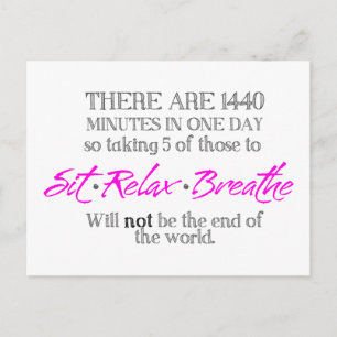 Carte Postale Sit-Relax-Breathe