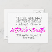 Carte Postale Sit-Relax-Respire (Devant / Derrière)