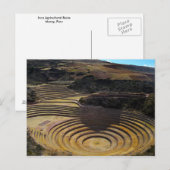 Carte Postale Site agricole de l'Inca à Moray, Pérou (Devant / Derrière)