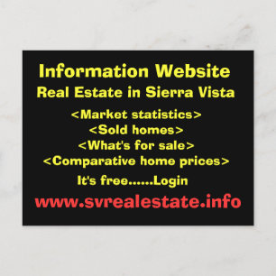 Carte Postale Site Internet, Immobilier en Sierra Vist...