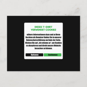 Carte Postale Site Web Cookies Programmeur développeur Coder Cad