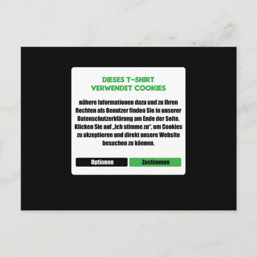 Carte Postale Site Web Cookies Programmeur développeur Coder Cad (Devant)