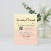 Carte Postale Site web de mariage ajoutez code Q R scan ajoutez  (Debout devant)